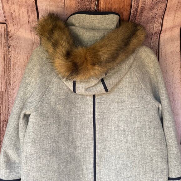 J. Crew Jacket Summit Parka Nello Gori Italian Stadium Cloth Size 2 Gray Fall - Picture 5 of 9